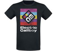 Electric Callboy Square Logo Homme T-Shirt Manches Courtes Noir 100% Coton Regular/Coupe Standard