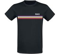 Electric Callboy Stripe Homme T-Shirt Manches Courtes Noir 100% Coton Regular/Coupe Standard