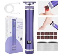 Electric Callus Remover - Electric Foot Shaver - Adjustable 12-Speed Rechargeable Heel Scraper for Men Women Athlete Elderly Home Pedicure Salon Spa