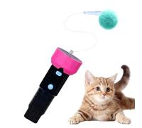 Electric Cat Teaser - 160g Rechargeable Retractable Wand with Fuzzy Ball | Interactive Toys Indoor Cats for Indoor Kitten Play Boredom Exercise Pet