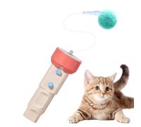 Electric Cat Teaser - Rechargeable Retractable Wand with Fuzzy Ball | Automated Retractable Wand - Features A Smart, Motorized Motion Pattern That Automatically Extends And Bounces The Fuzzy