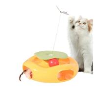 Electric Cat Toy, Flutter Butterfly Spinner, Interactive Pet Game, Colorful Exercise Accessory for Living Room, Park, Balcony, Backyard, Beach, Home, Garden, Indoor, Outdoor, 9.45x8.66x8.66 Inches