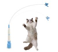 Electric Cat Wand Toy, Electric Self-entertaining Cat Teaser, Enrichment Exerciser | Kitten Interactive Toy With Suction Cup | For Cats Kittens Pets Bedroom Living Room Home Outdoor Reducing