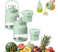Electric Citrus Juicer 28 Oz, With Straw and Two Lids, Electric Juicer Bottle for Fresh Juice, Multifunctional Large-Capacity Wireless Blenders Rechargeables (2pcs)