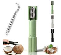 Electric Coconut Grater Machine, Portable Handheld Coconut Scraper Peeler Shredder, Wireless Automatic Anti-splash Rotating Kitchen Grater with Stainless Steel Blade, for Coconut, Fish (A)