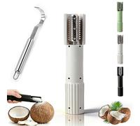 Electric Coconut Grater Machine, Portable Handheld Coconut Scraper Peeler Shredder, Wireless Automatic Anti-splash Rotating Kitchen Grater with Stainless Steel Blade, for Coconut, Fish (B)