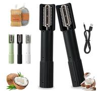 Electric Coconut Grater, Portable Electric Coconut Scraper With Stainless Steel Blades, Grater for Home Kitchen, Restaurant, Juice Shop and Commercial Coconuts Processing (Black*2)