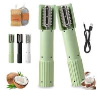 Electric Coconut Grater, Portable Electric Coconut Scraper With Stainless Steel Blades, Grater for Home Kitchen, Restaurant, Juice Shop and Commercial Coconuts Processing (Green*2)