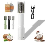 Electric Coconut Grater, Portable Electric Coconut Scraper With Stainless Steel Blades, Grater for Home Kitchen, Restaurant, Juice Shop and Commercial Coconuts Processing (White)