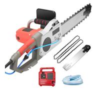 Electric Concrete Chain Saw, Tronçonneuse À Béton Avec Système Arrosage Intégré, Découpeuse Murale Électrique, Équipement Industriel De Découpe De Béton, 2 Chaînes/2 Guides