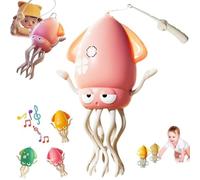 Electric Crawling Octopus Toy with LED Lights & Music, Smart Obstacle Avoidance, Interactive Auto-Dance Octopus for Gifts, Toddlers, Indoor Fun, Brings Endless Giggles (Pink)