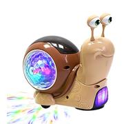 Electric Crawling Snail Toy With Lights Music | Automatic Obstacle Avoidance Walking Snail | Interactive Sensory Play For | Infant Developmental Light-Up Friend