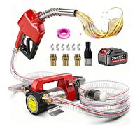 Electric Diesel Pump, Electric Fuel Transfer Pump Kit, Self-Priming, Oil Drain Pump Transfer Diesel, 45L/Min, 260W, Portable, with 1 X 4.0Ah Lithium Battery, Fuel Gun, Pipe