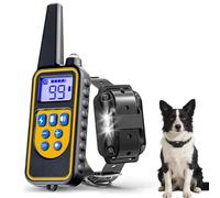 Electric Dog Collar Shock with Remote,2-in-1 Training Collar with USB Charging Cable,Dog Training Collar,Vibrating Dog Collar,Rechargeable Waterproof Dog Barking Collar for Training Device (A)