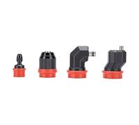 Electric Drill Chuck Set, 6.35mm Quick Release Adapter for Cordless Drills | Carbon steel & plastic build. Fits 6.35mm hex bits. Ratchet self-lock. Includes angled & offset adapters.