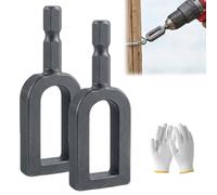 Electric Drill Wire Twisting Tool Bit, Heavy Duty Wire Twister Tool for Drill With 1/4" Hex Shank,Professional Rebar Tying Tools, for Fencing, Rebar Tying, and Construction (#9+#9)