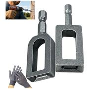 Electric Drill Wire Twisting Tool Bit, Heavy Duty Wire Twister Tool for Drill with 1/4" Hex Shank, Steel Wire Twisting ToolS for Fence Repair, Rebar Tying & Fencing B)