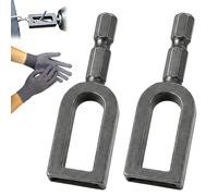 Electric Drill Wire Twisting Tool, Wire Twister Tool For Drill, Heavy Duty Wires Twister for Drills With 1/4" Hex Shank for Fence Repair, Rebar Tying, Farm, Garden And Construction (2PCS-ab)