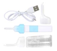 Electric Ear Wax Removal Cleaner with LED Light, USB Rechargeable Earwax Remover Picker with Storage Box and 2 Soft Spoons for Men, Women, Kids