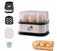 Electric Egg Cooker,Stainless Steel 6 Egg Capacity Egg Boiler,Soft,Medium,Hard Boiled,Poacher,Smart Egg Cooker With Auto Shut,For Home,Kitchen,Rv,Camping