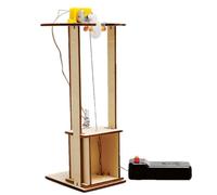 Electric Elevator Lift, Wooden Building Kits, Science Handmade