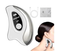 Electric Face Massager - ABS 11.6cm, Gua Sha Massager, 2-in-1 Neck Massage Tool | 45°C Heating, Portable Facial Massagers For Women, Ladies, Mothers, Busy Professionals, Spa Lovers, Travelers, Home