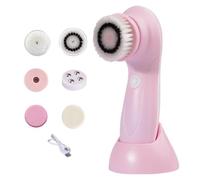 Electric Face Scrubber Rechargeable Skin Cleansing Brush with 6 Interchangeable Heads, Gentle Tool for Deep Cleaning Face, Body, Cheeks, and Forehead 6x6x16.6cm
