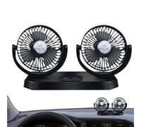 Electric Fan For Car - Automotive Gust Generator, Variable Draft Engine, Cockpit Cooling Hub | Quiet Brushless Motor Adjustable Angle 12V 24V USB Power For SUV Van Boat Camper Tent Travel