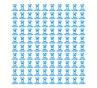 Electric Fence Insulators 100pcs | ABS Bolt Type for Agricultural Garden/Farm/Fence | 55mm x 48mm, Rainproof & Oxidation Guarded (Bleue)