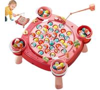 Electric Fishing Toy, Catching Fish Game Play, Music Educational Toy, Kids Catching Kit, Fun Activity Set for Boys Girls Age 3-5 School Home Indoor Play Accessory