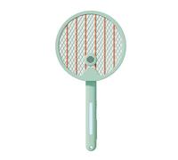 Electric Fly Swatter, Automatic Portable Handheld Fly Zapper High Voltage Shock Capability Gnats Catcher Racket for Indoor Home Office Backyard Patio Camping (Grass Green)
