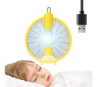 Electric Fly Swatter Raquette de vol USB pliable avec grille haute tension | Zapper d'insectes rechargeable pour protection intérieure et extérieure, pagaie de tueur de moustiques pour camping, maison