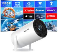 [Electric Focus] Mini projecteur Full HD 1080P pour Android App, Videoprojecteur Portable avec WiFi 6 et Bluetooth, Correction Verticale Auto, Retroprojecteur Film d'Extérieur Rotatif à 180 °