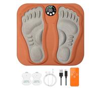 Electric Foot and Leg Massager Mat, Remote-Controlled Stimulator with Adjustable Modes and Intensity Levels, Muscle Relaxation for Men, Women, Elderly, Home, Travel, 12,6 x 11,42 pouces