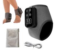 Electric Foot Massager - Portable Ankle Brace, Rechargeable Heated Relaxation Massagers | Adjustable Temperature For Recovery, Circulation, Fatigue Relief, Comfort, Elderly And Athletes