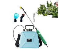 Electric Garden Sprayer, 5L Backpack Spray with 3 Nozzles, 12.01x6.77x10.04 inches Telescopic Wand Watering Tool & Lightweight Design, Adjustable Flow for Outdoor Plant Care Pool Floor Car Detailing