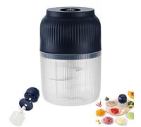 Electric Garlic Chopper, Mini Portable Veggie Cutter, Garlic Grinder, Onion Chopper Electric, Cordless Food Processor for Ginger, Chili, Fruit, Meat, Etc (Blue)