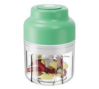 Electric Garlic Chopper, USB Rechargeable Portable Food Processor for Garlic, Onion, Chili, Nuts, One-Touch Mini Kitchen Helper (Green,250ml)