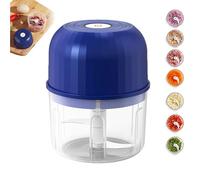 Electric Garlitc Chopper, 2025 Upgraded Mini Portable Vegetable chopper, 260ML Garlic Grinder Masher Onion Chopper, for Ginger Chili & Fruits (2 blades)