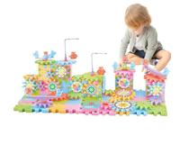 Electric Gear Building Block Toys - spining Educational DIY Puzzle Gear Se | spining Gears Educational Toys With Electric Reusable Interlocking Design, DIY Puzzle Learning Gear Blocks For Kids Ages 3+