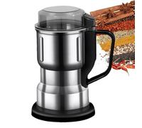 Electric Grain Mill Grinder, 300W Small Spice Grinder With 500Ml Capacity, One Button Operation And Stainless Steel Blades, Electric Wet And Dry Mill For Coffee Beans Nuts Grains Pepper
