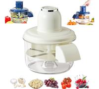 Electric Grape Peeling Machine, Electric Garlic Peeler Machine, Rechargeable Commercial Smart Fruit Machines for Grape Tomatoes, Garlic, Cherry (White)