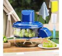 Electric Grape Peeling Machine,Machine Électrique À Éplucher Les Raisins,Outil Éplucheuse Automatique De Petits Fruits Et Tomates,Multifonction Rechargeable Éplucheuse De Tomates Cerises (Bleu 01)