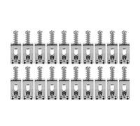 Electric Guitar Bridge Saddles Set, Silver Metal Guitar Saddles Replacement for Electric Guitar, Precision - Machined for Enhanced Sound Quality and String Stability, 20 pcs
