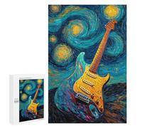 Electric Guitar in Starry Night Puzzle 1000 Pièces Educa Jouet en Bois Cadeau Unique Décoration Intérieure Jeu Éducatif Challenge Toy Adultes Et Enfants À Partir De 14 Ans 1000 PCS