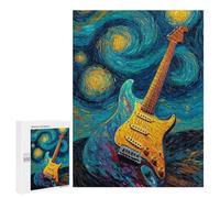Electric Guitar in Starry Night Puzzle 1000 Pièces Educa Jouet en Bois Cadeau Unique Décoration Intérieure Jeu Éducatif Challenge Toy Adultes Et Enfants À Partir De 14 Ans 500 PCS