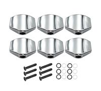 Electric Guitar Keys - Metal Tuners for Smooth Play | Alloy Construction with Polished Finish, 6 Piece Replacement Set with Easy Fit, Music Accessory for Home Studio Maintenance Upgrade