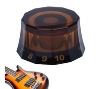Electric Guitar Knob, Acrylic Volume Tone Control Knob for 6mm | Acrylic guitar control knob with 0-10 markings, designed for compatible 6mm potentiometers on electric guitars and basses