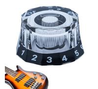 Electric Guitar Knob, Acrylic Volume Tone Control Knob for 6mm | Acrylic guitar control knob with 0-10 markings, designed for compatible 6mm potentiometers on electric guitars and basses