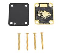 Electric Guitar Neck Plate 4 Holes Zinc Alloy, Protective Replacement, Durable and Stylish - Enhanced Ventilation, Secure Neck Fixation, Idéal pour Réparation et Personnalisation (gouv121)